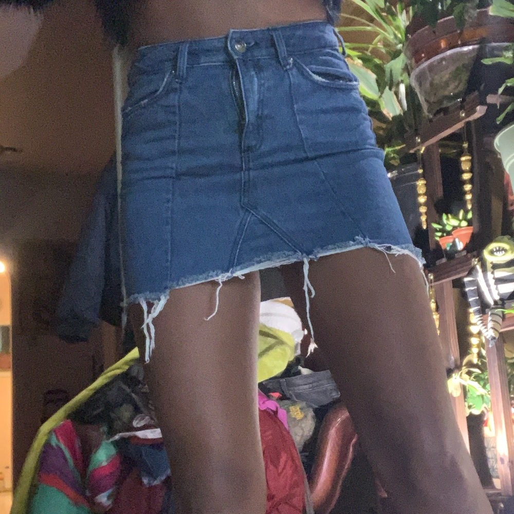 Denim mini skirt
